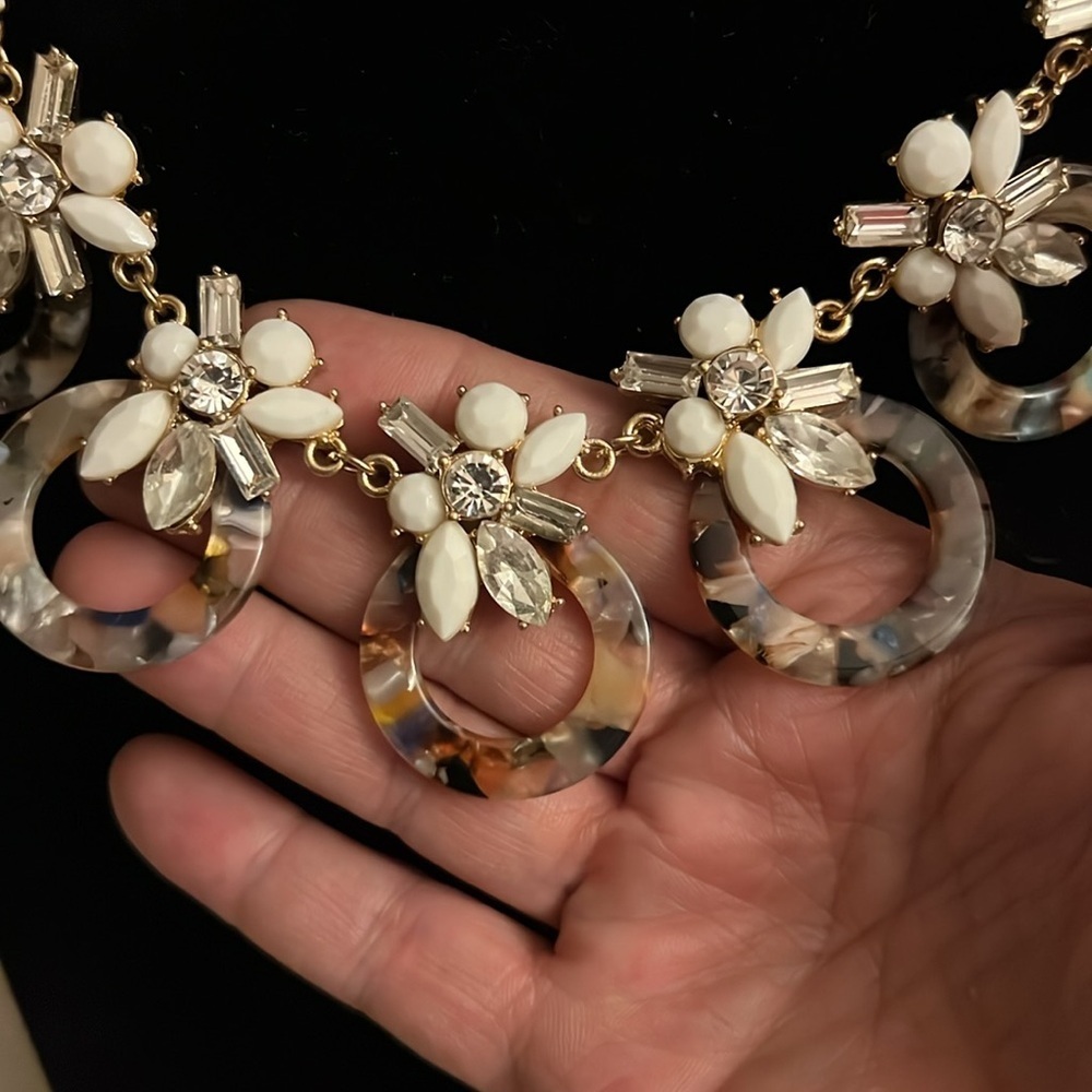 Time and Tru Tortoiseshell & Crystal Statement Necklace - Picture 2 of 3